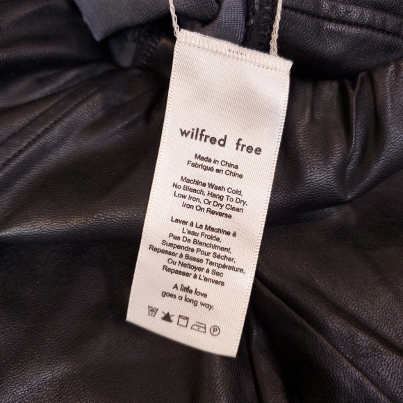 Wilfred Free Black Vegan Leather DARIA Pant Leggings - Picture 4 of 7